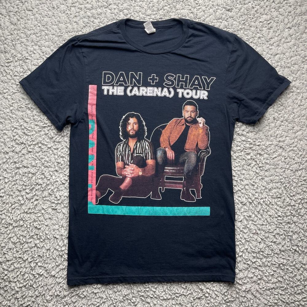 Dan + Shay The Arena Tour Shirt Small Black Short Sleeve Concert Band Tee